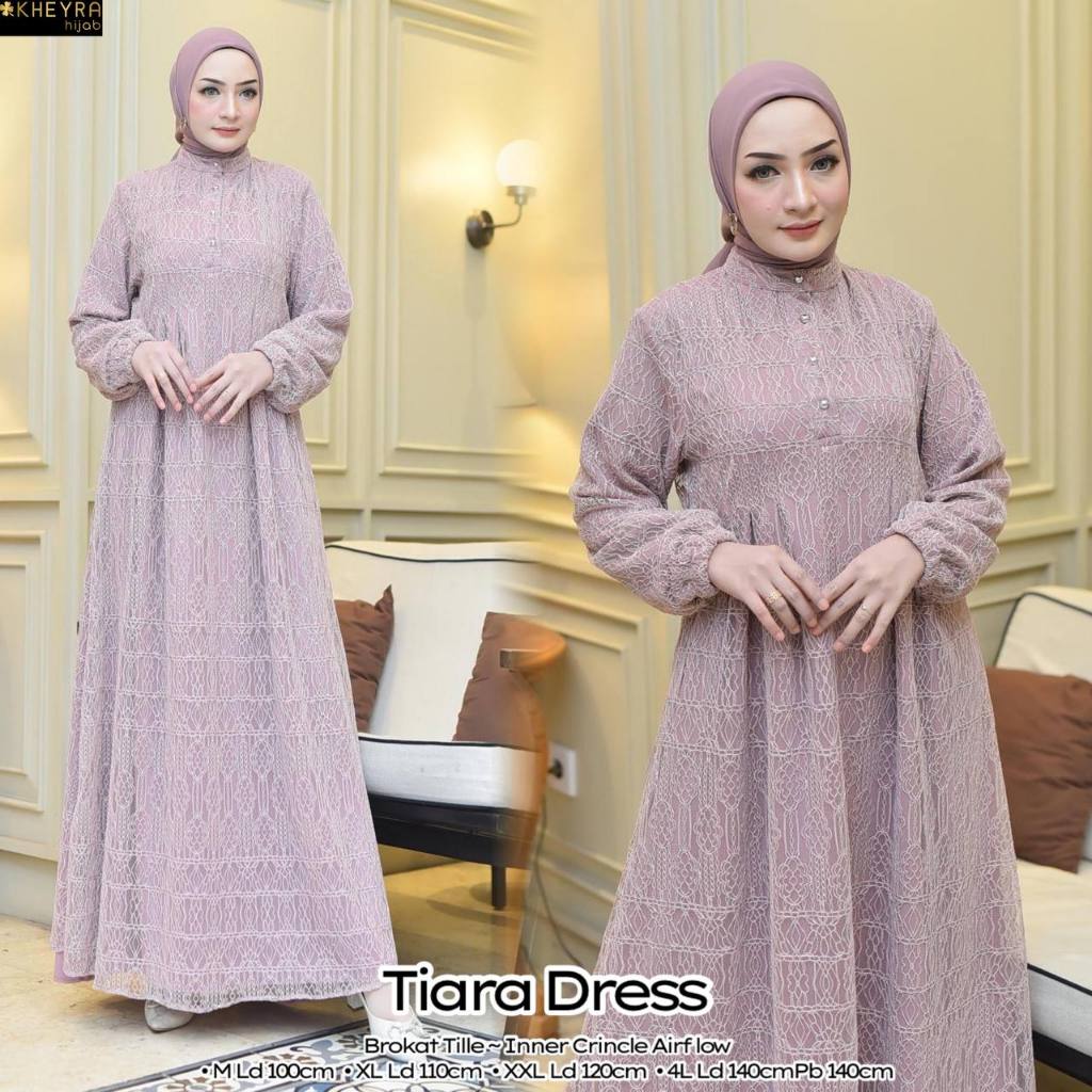 Tiara Gamis Brokat Tile Full Furing Cringkle Premium Ory Alila