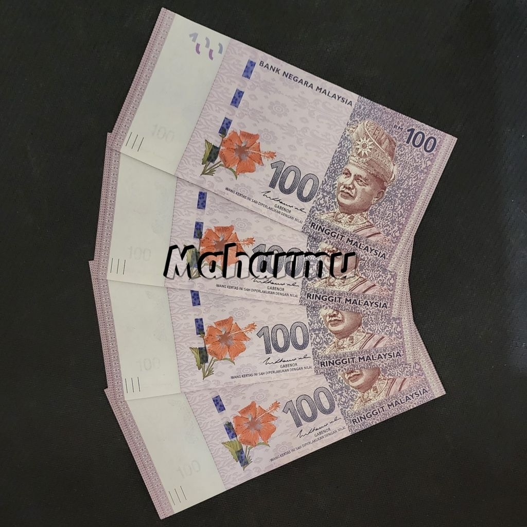 Malaysia Ringgit Uang Asing Kuno 100 Ringgit