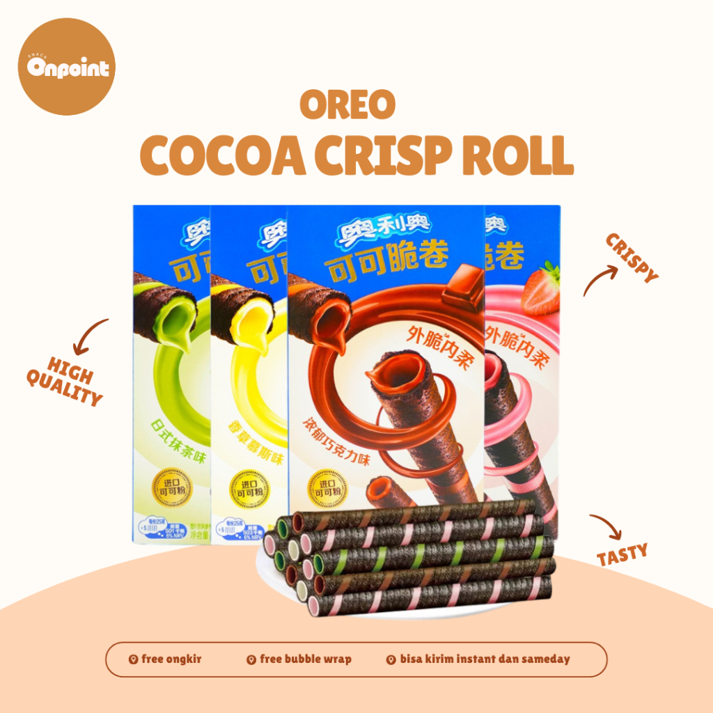 

Oreo Cocoa Crisp Roll | Snek Cokelat Roll Aneka Rasa
