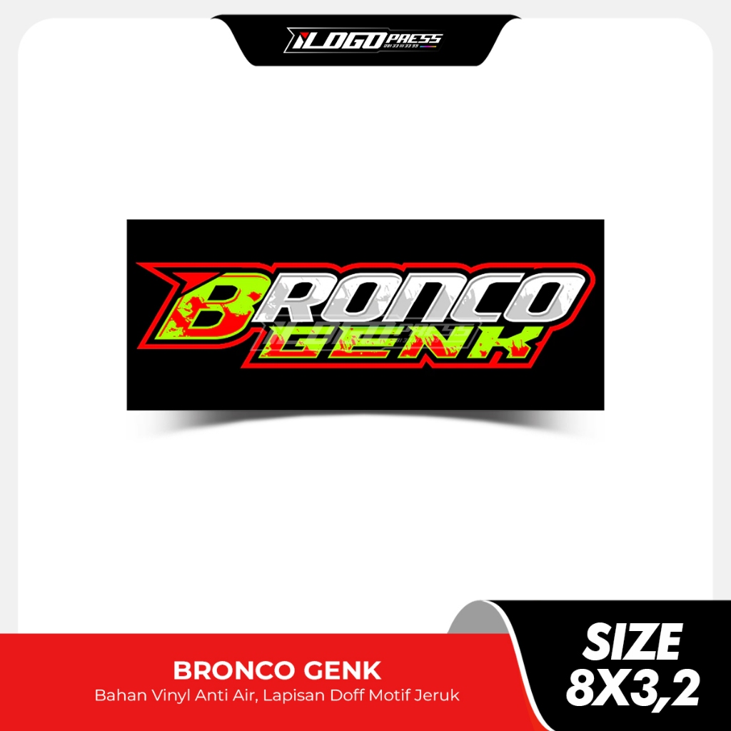 

BRONCO GENK - Stiker Sound System Bahan Vinyl Premium Anti Air Doff Motif Jeruk