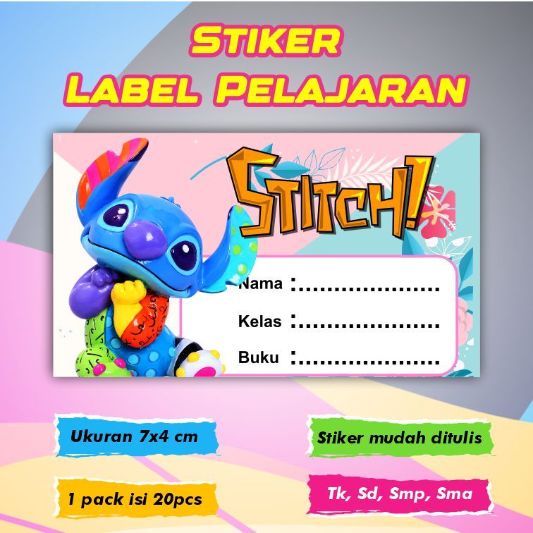 

Stiker Label Pelajaran Nama Kelas Karakter Sticth