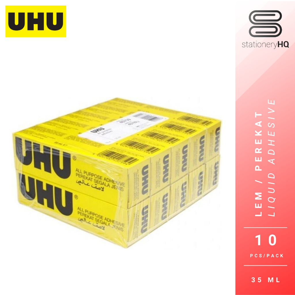 

(10 Pcs) UHU Lem Cair UHU All Purpose Adhesive 35ml