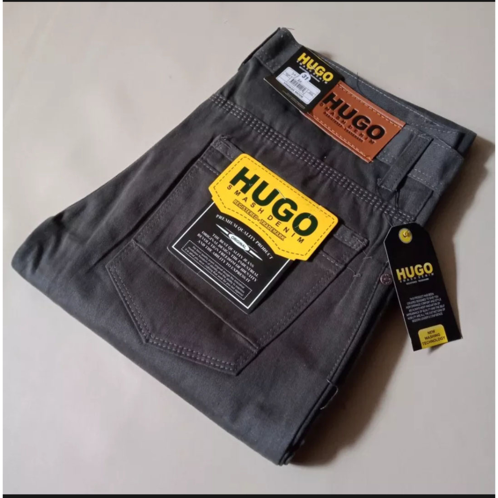 Celana Panjang Oxygen Hugo 100% Cotton Warna Hitam