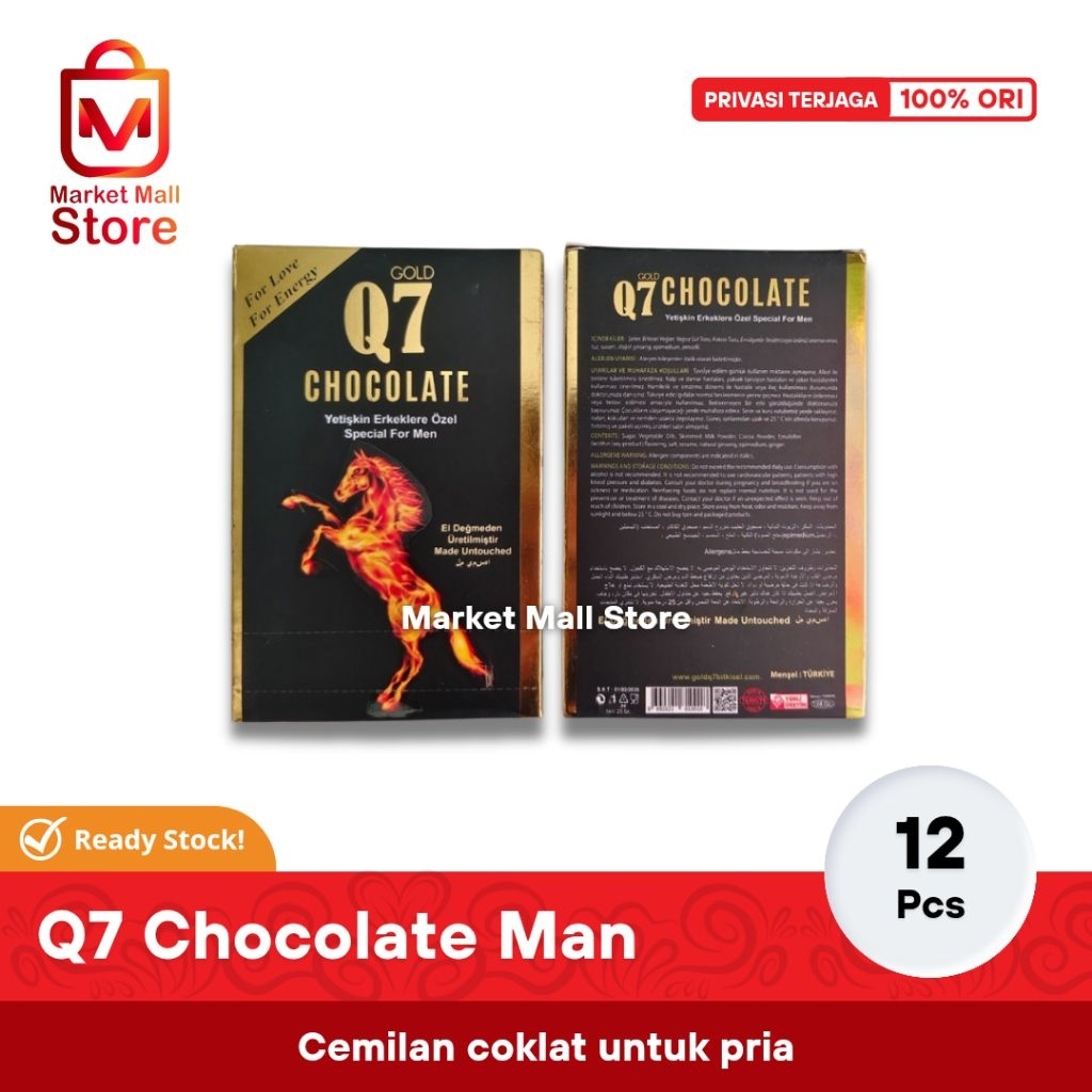 

Coklat Q7 Chocolate Turki For Man Cemilan Cokelat Q7 Untuk Pria 1 Box Isi 12 Pcs