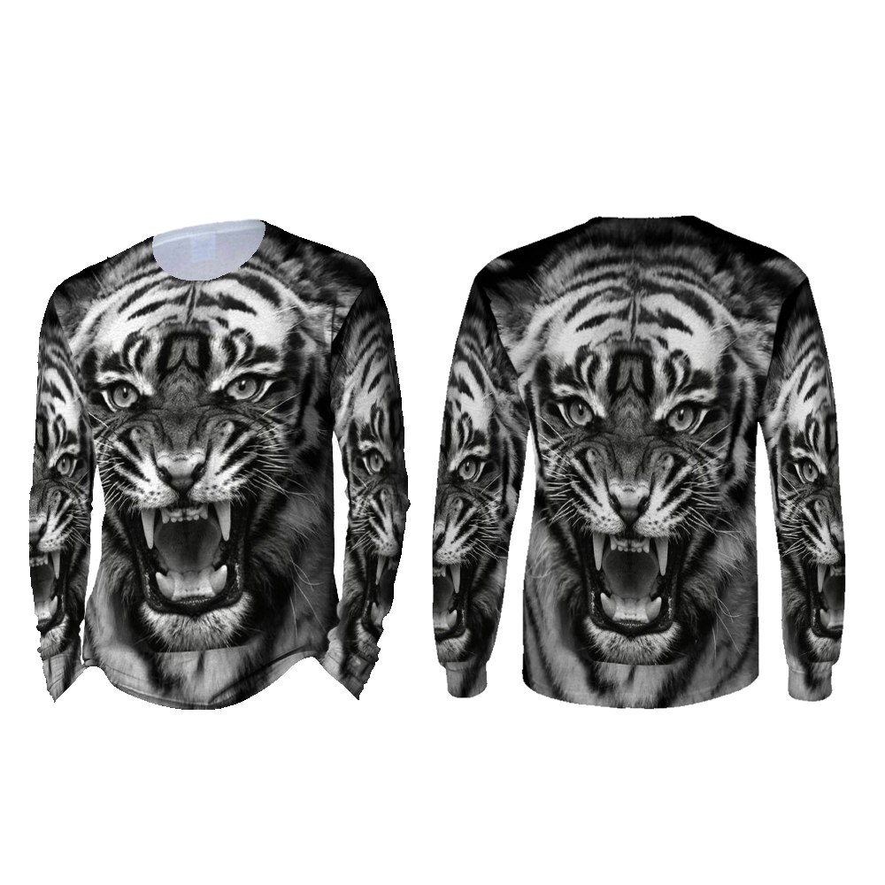 Kaos Baju Harimau / Kaos Jersey Harimau Lengan Panjang Fullprint