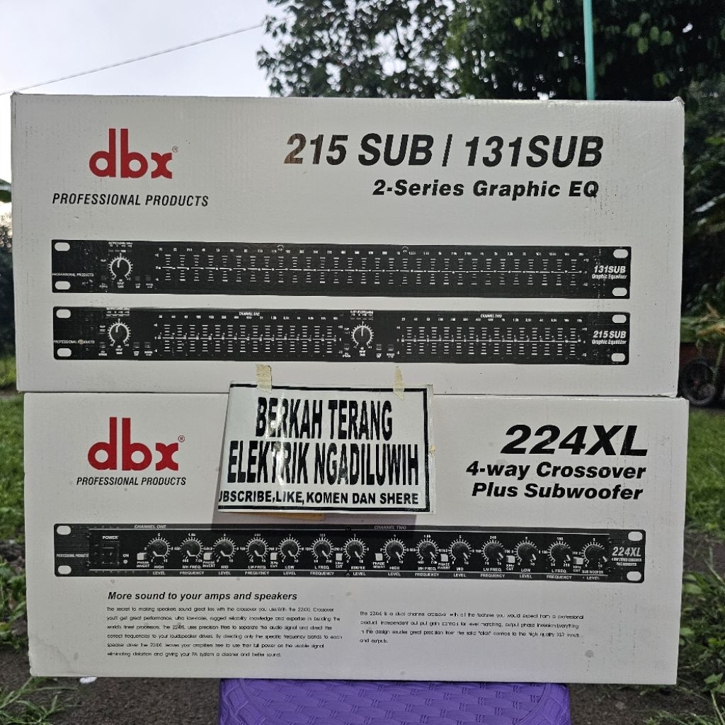 Dbx Crossover 224XL Equaliser Dbx 215SUB