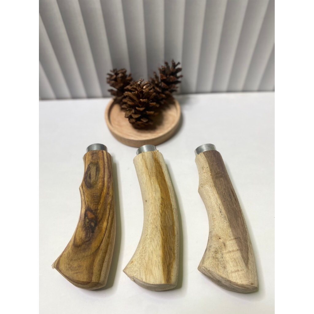 Gagang Golok Kayu sonokeling asli gagang golok kelok dan gagang golok polos