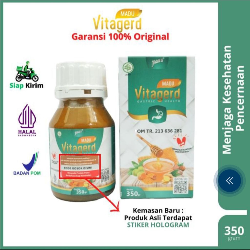 

Madu Vitagerd Original 350 Gram / Menjaga Kesehatan Pencernaan