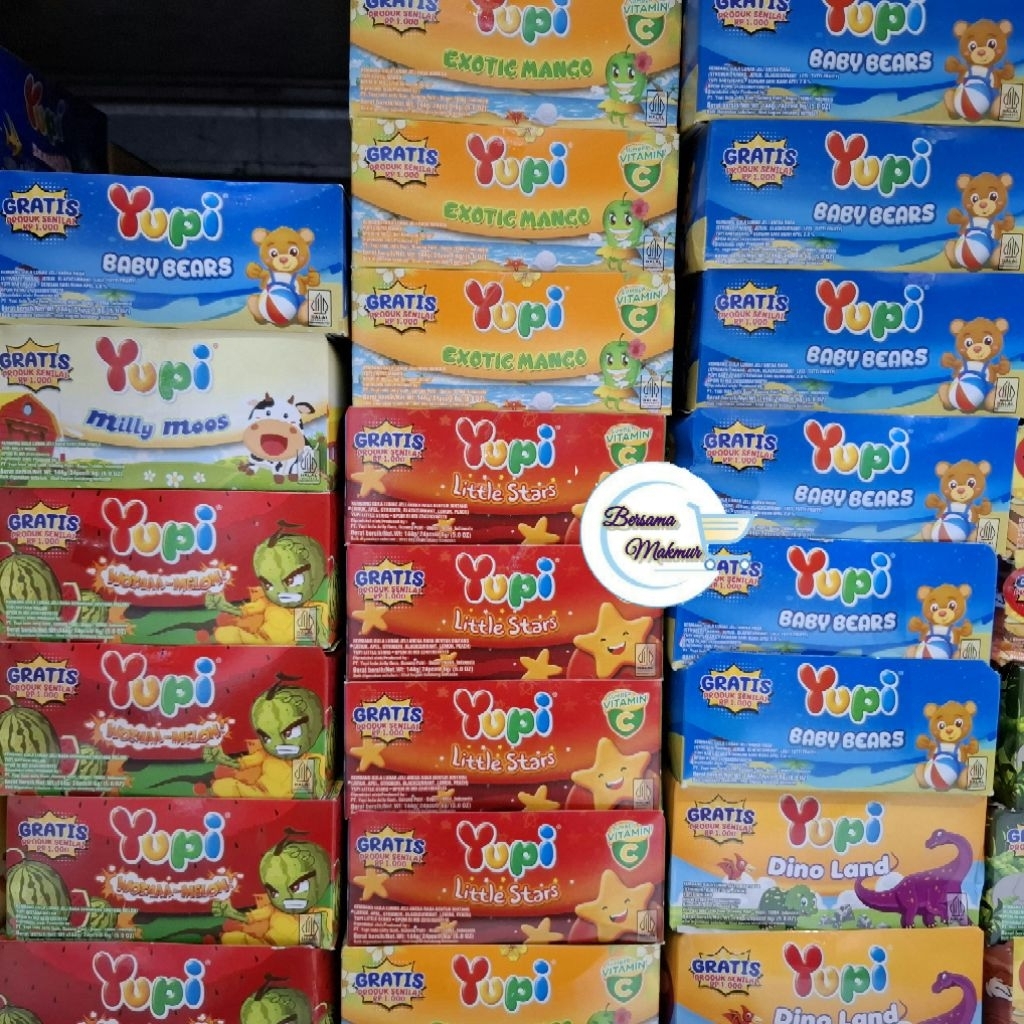 

YUPI box @24pcs Star / Berry Bonz / Milly Moos / Dino Land / Gummy Fang / Ice Cream/ Bear