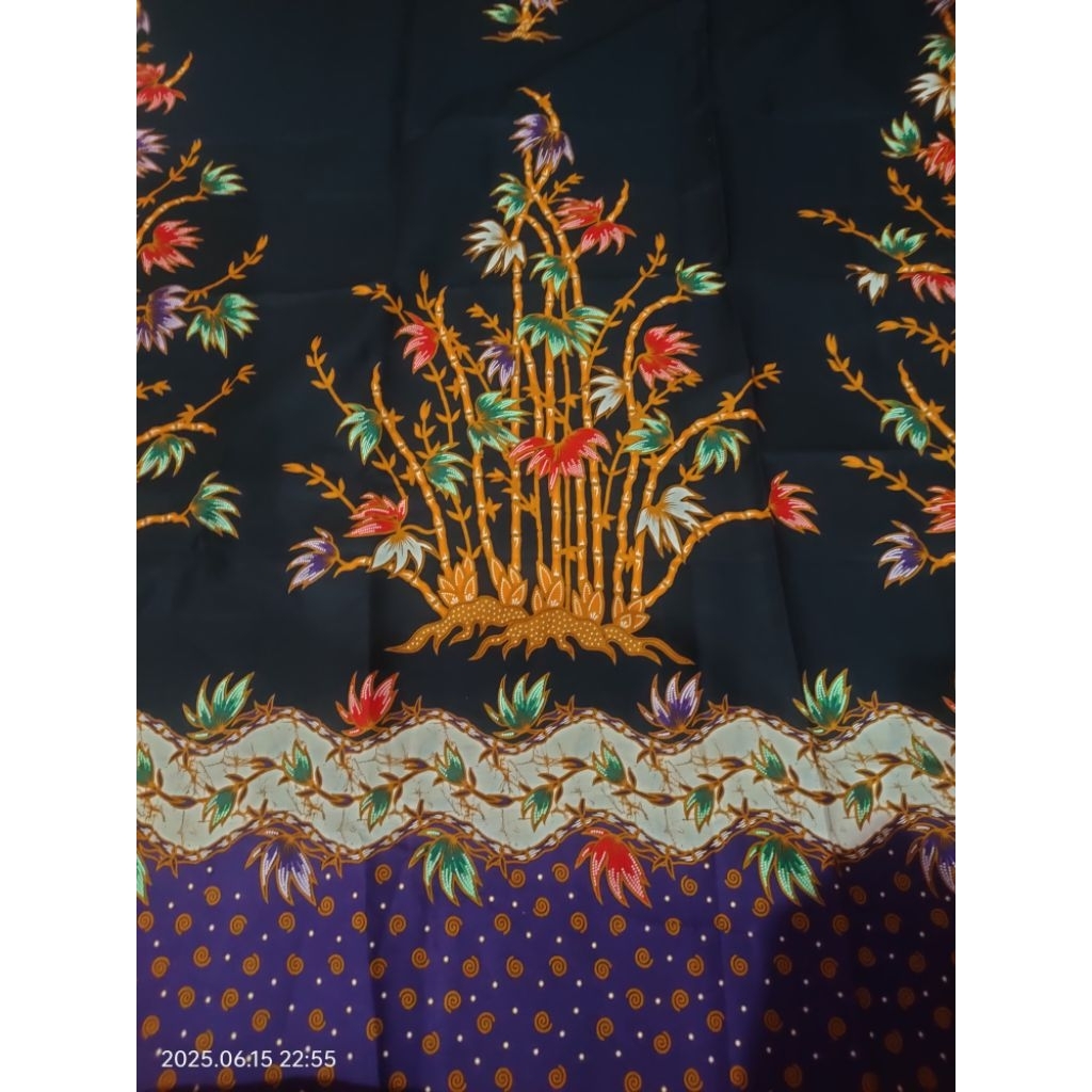 Kain batik solo pring hitam ungu
