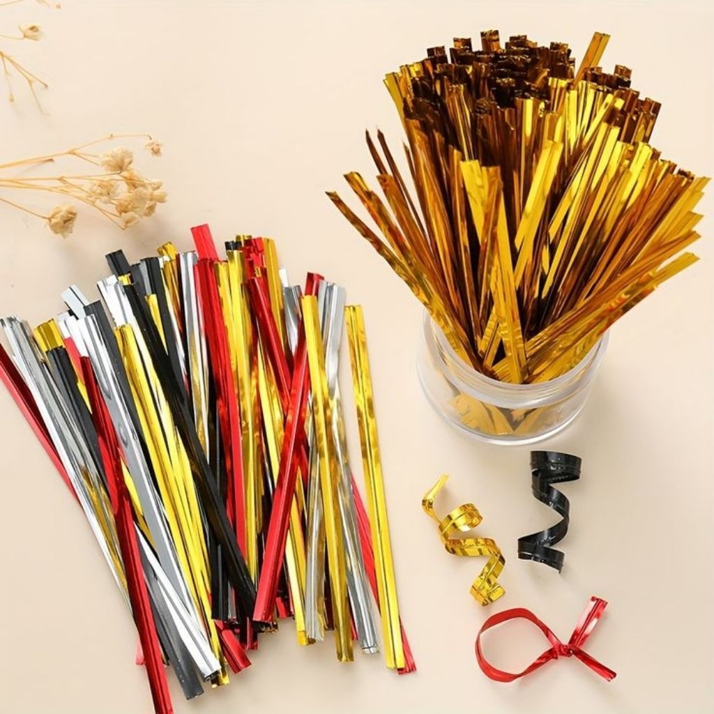 

Pita Kawat | Twist Ties 10cm isi 600pc | Pita Kawat Pengikat Souvenir Snack