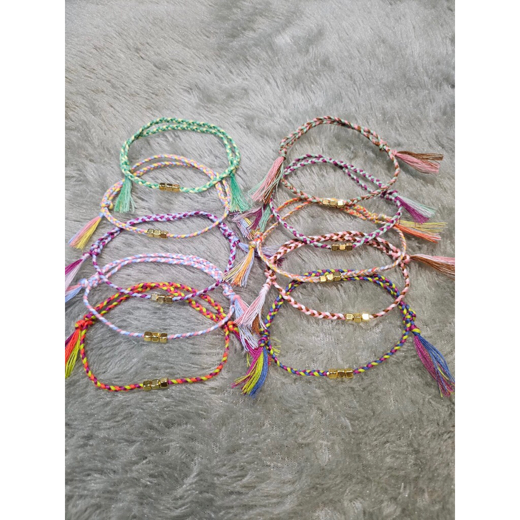 Gelang Tali kepang anyaman bohemian Etnik Handmade rumbai pria dan wanita