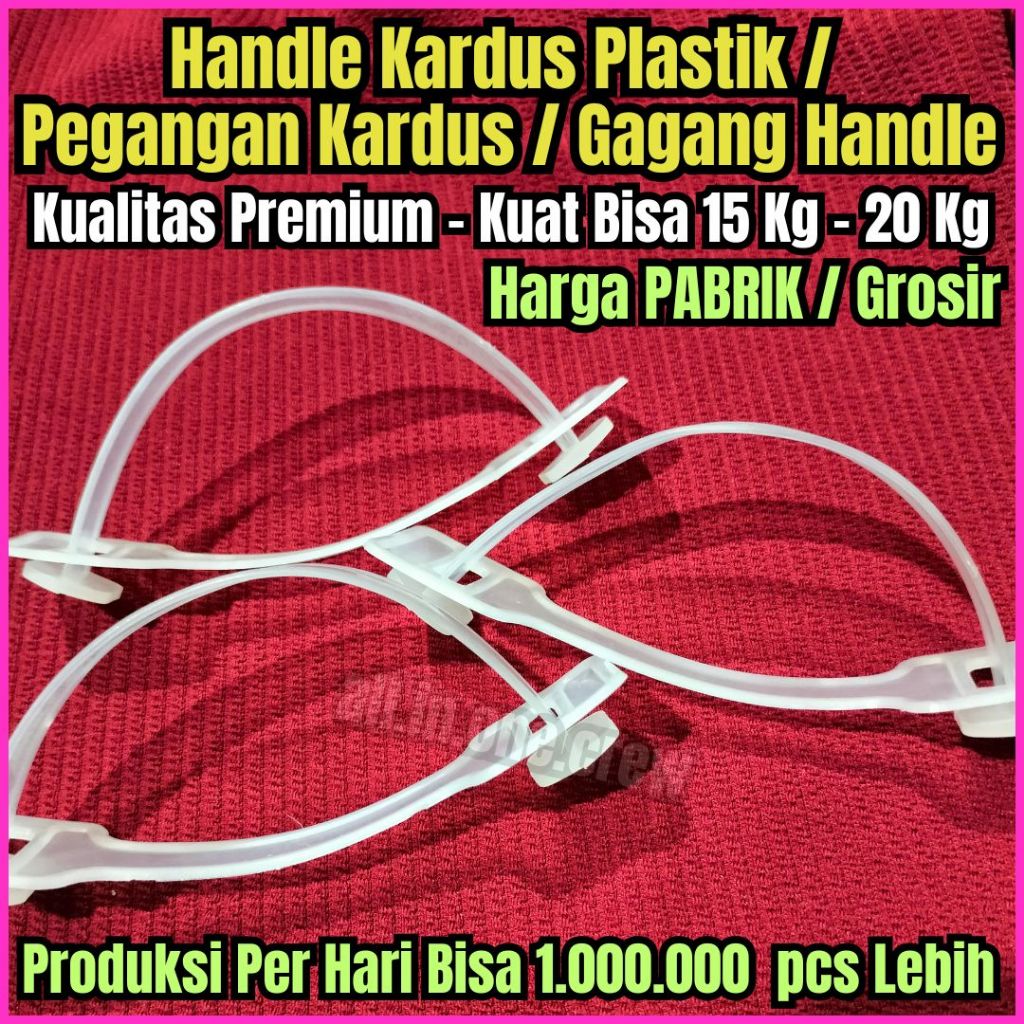 

Gagang Handle Kardus Putih Bening Doff/ Handle Karton Box 1000 Set