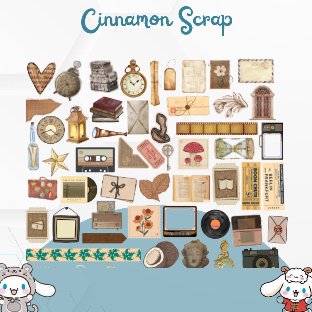 

Sticker Vintage Sticker Aesthetic 50 pcs Vol. 2