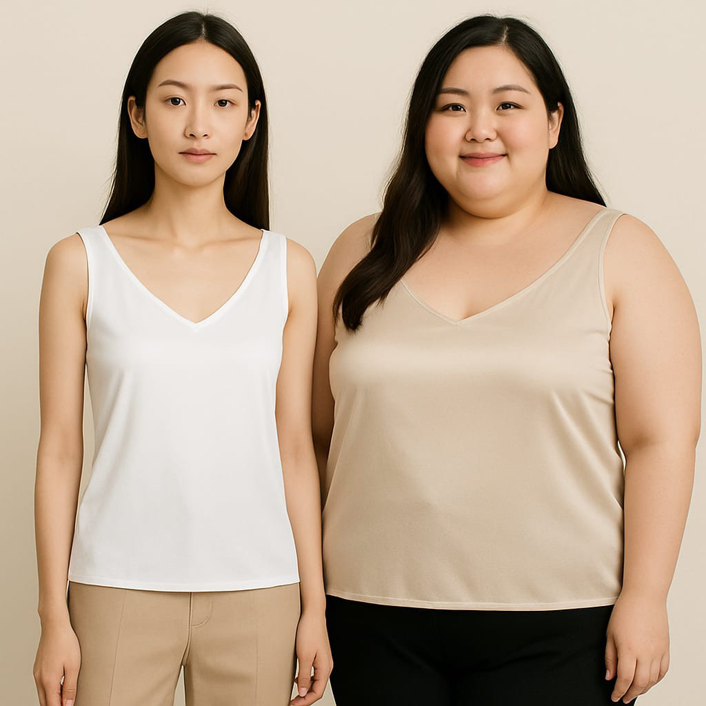 tank top satin atasan satin polos big size jumbo size