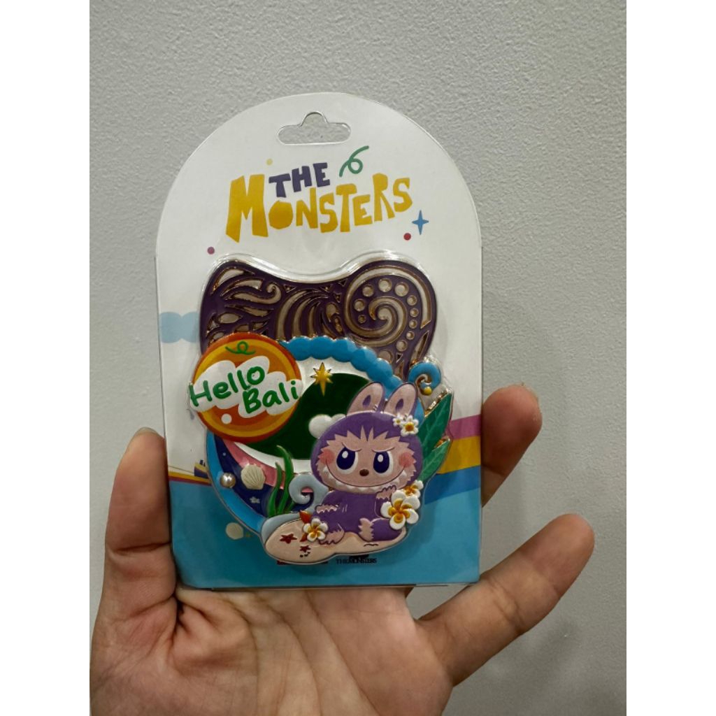 Pop Mart The Monster Bali Limited Edition Fridge Magnet and Clip