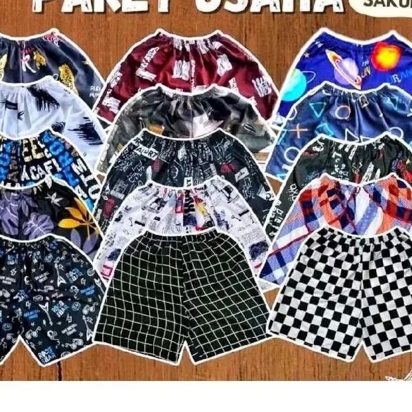 (50 Pcs) Paket Hemat Usaha Boxer Celana Pendek Santai  Celana Kolor Dewasa