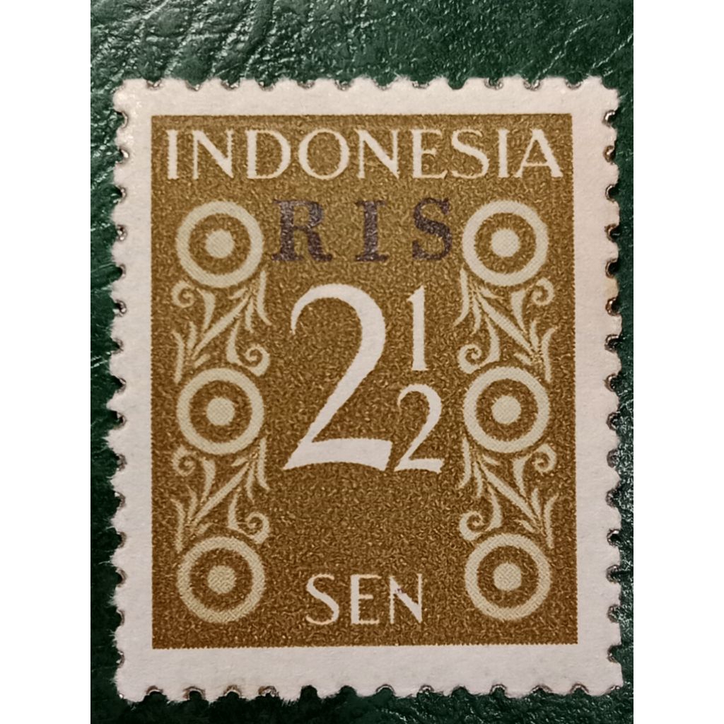 

Prangko Indonesia Lawas koleksi kuno 2½ Sen CT RIS Tahun 1950 UN USED