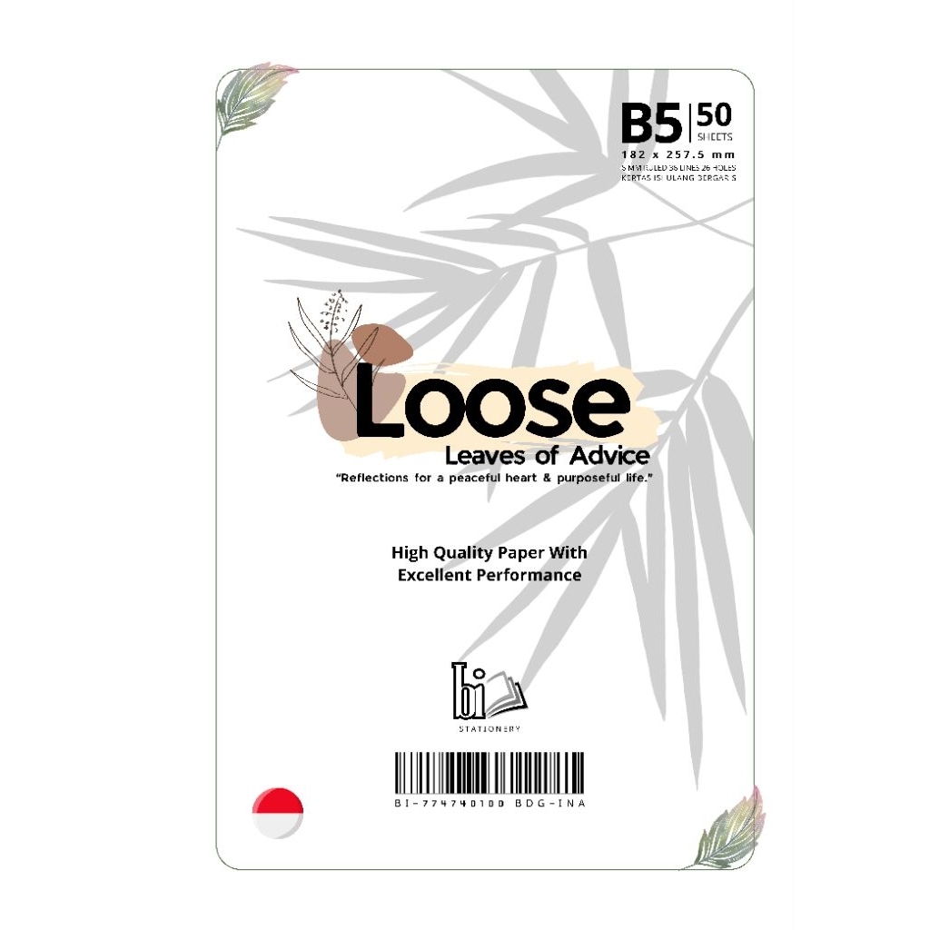 

Loose Leaf / Isi binder B5 - 50 lembar | Dilengkapi Kalimat Motivasi 3 Bahasa