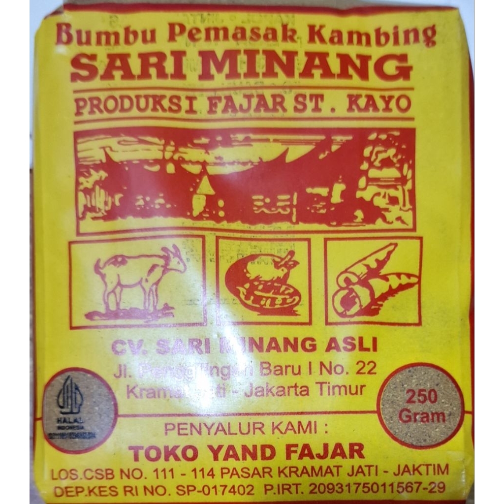 

Bumbu Pemasak Kambing SARI MINANG 250g