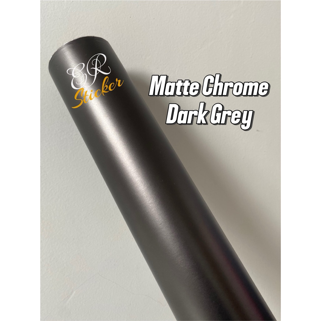Sticker Skotlet Motor Matte Chrome Dark Grey, Abu Tua Doff Metallic