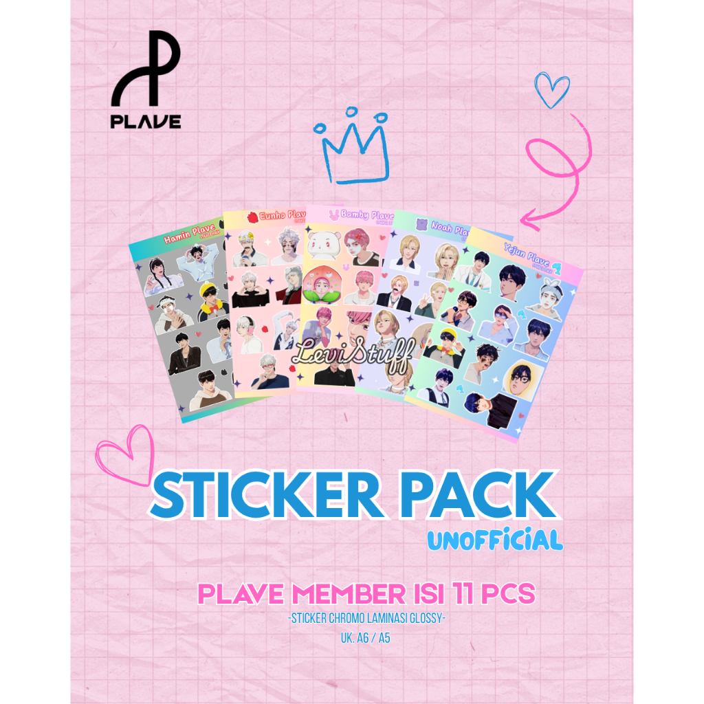 

Plave Sticker Pack isi 11 pcs Uncut Unofficial