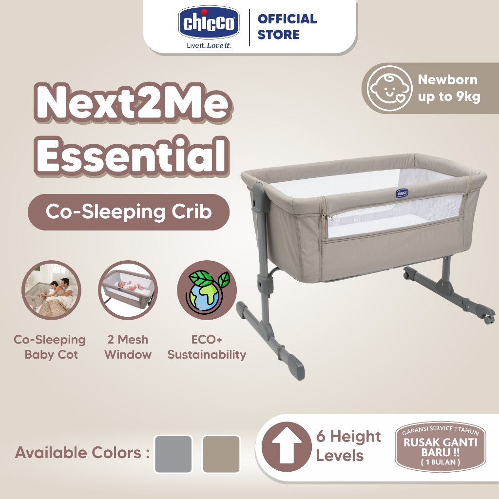 CHICCO Next2Me Essential Co-Sleeping Baby Crib Bedside Box Bayi Tempat Tidur Bayi Anak