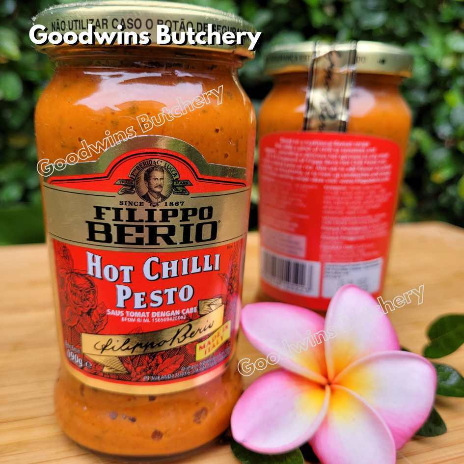 

Pesto HOT CHILLI CHILI Filippo Berio Italy sauce saos pasta 190gr