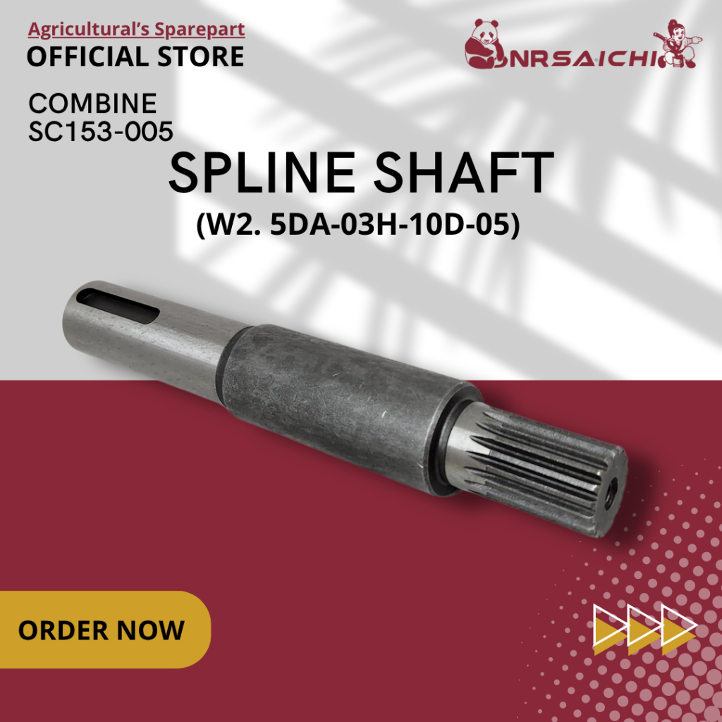SPLINE SHAFT W2. 5DA-03H-10D-05 Combine Harvester MAXXI BIMO | nrsaichi
