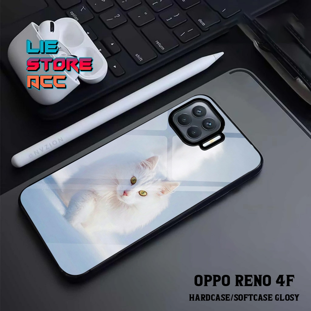 liestore_acc Case OPPO RENO 4 / RENO 4F / RENO 4 PRO Motif [ KUCING ] Hp Glossy Casing Hardcase Soft