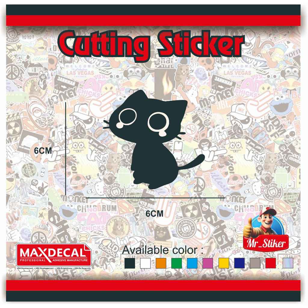 

CUTTING STICKER KUCING LUCU ESTETIK
