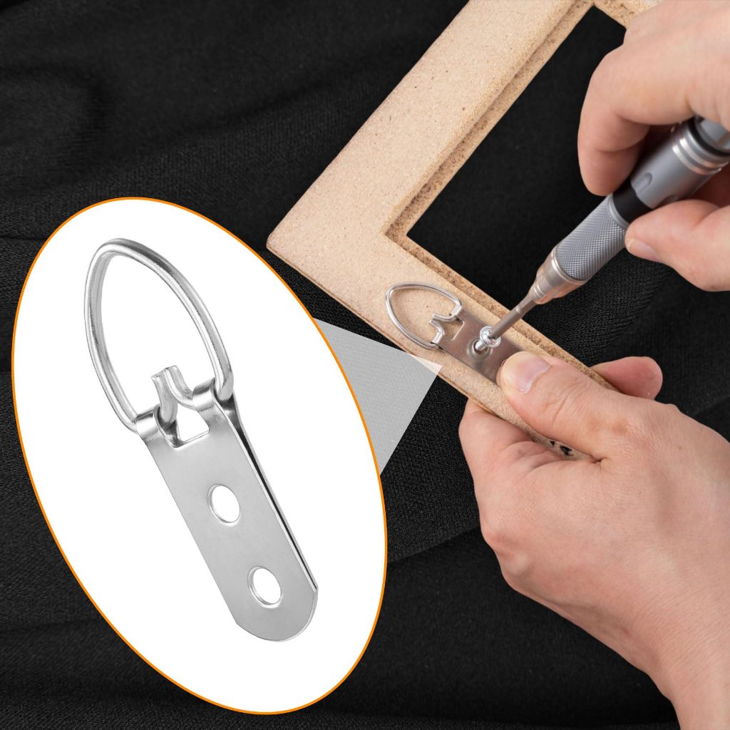 20Pcs Gantungan Besar D 2 Lubang Bingkai / Cantolan Pigura Bingkai Foto Pajangan Dinding