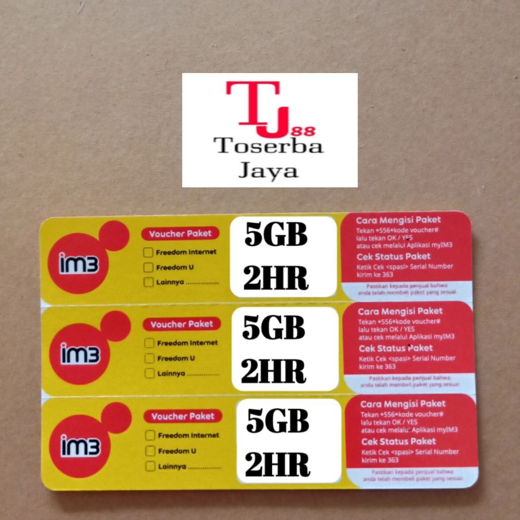 VOUCHER INDOSAT 5GB 2HR
