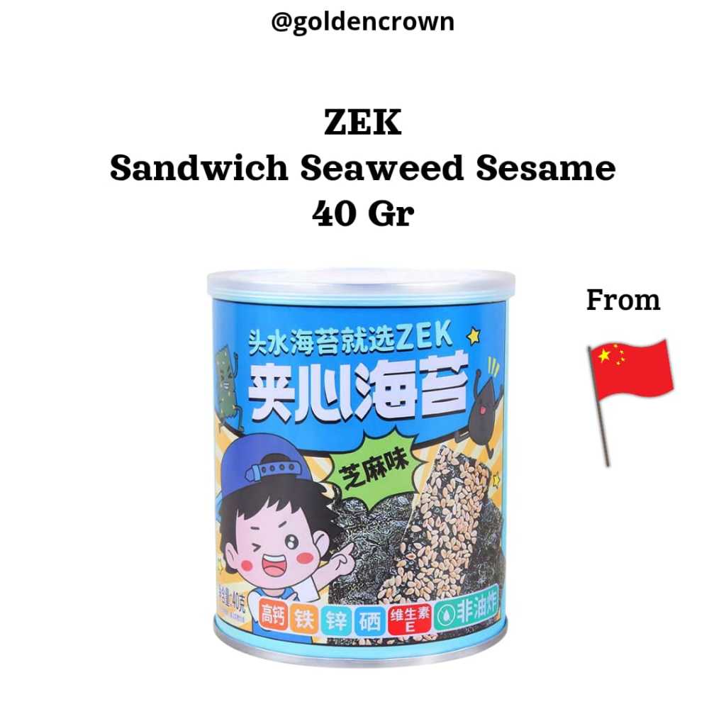 

ZEK Sandwich Seaweed Sesame / Rumput Laut Kering dengan Biji Wijen 40g