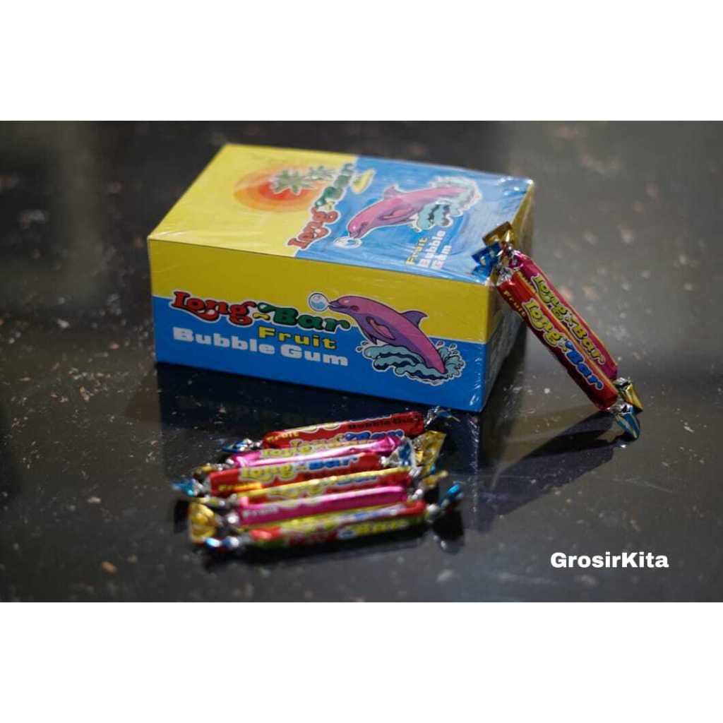 

Permen Karet Long Bar Fruit Bubble Gum / Dus isi 100 Pcs