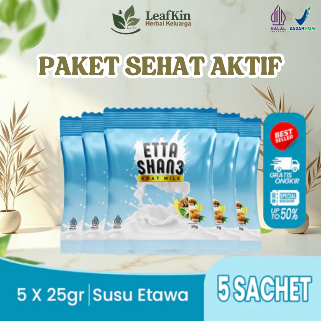 

5 Sachet Susu kambing etawa murni 100% asli original untuk asam urat, nyeri sendi, 5 Sachet