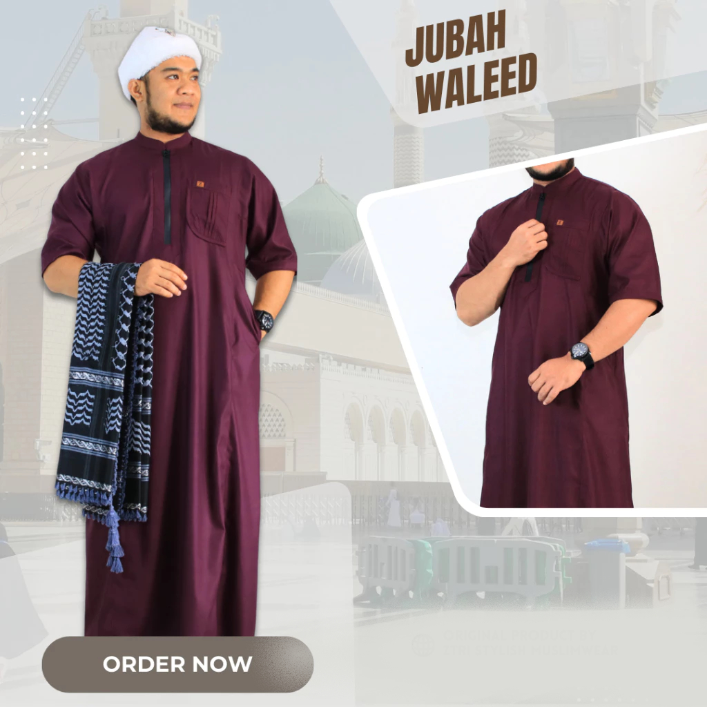 Jubah Polos Premium Lengan Pendek Gamis Pria