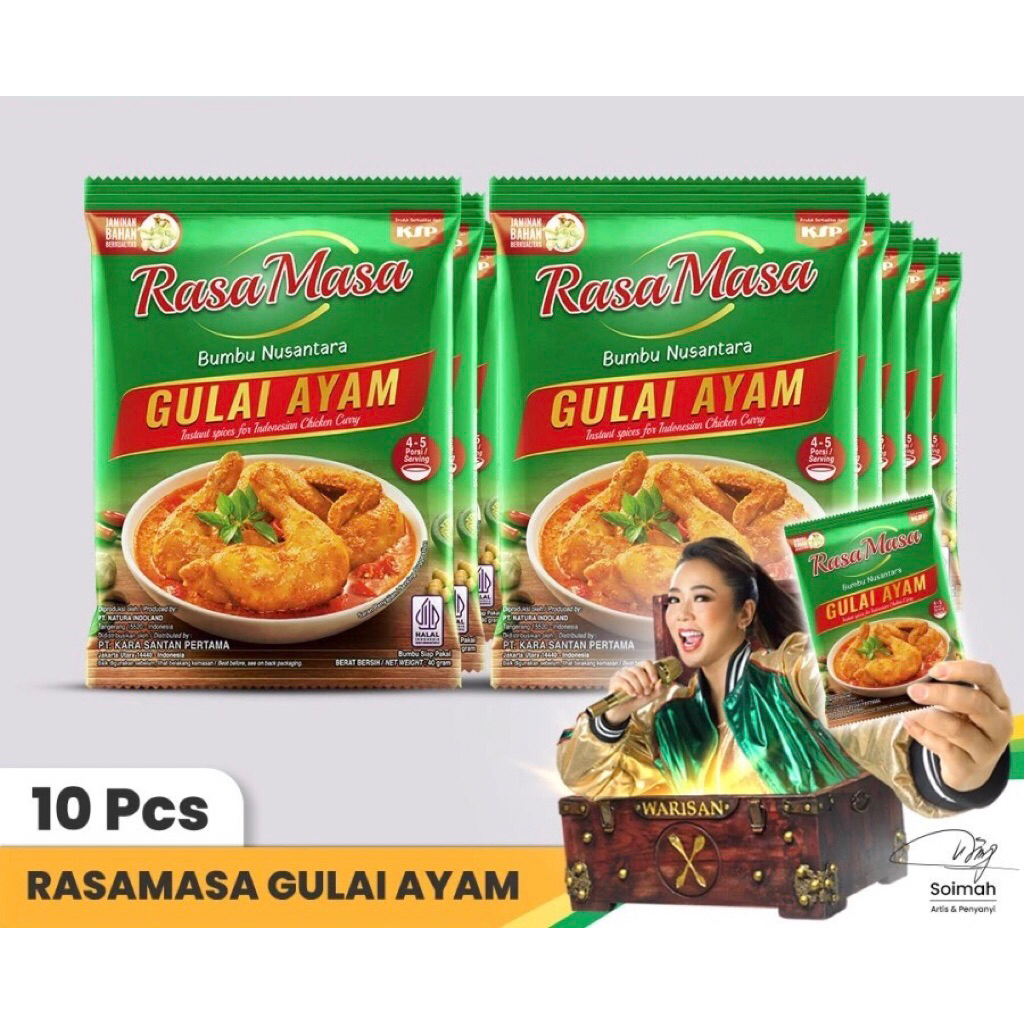 

Bumbu rasa masa gulai ayam 10 pcs