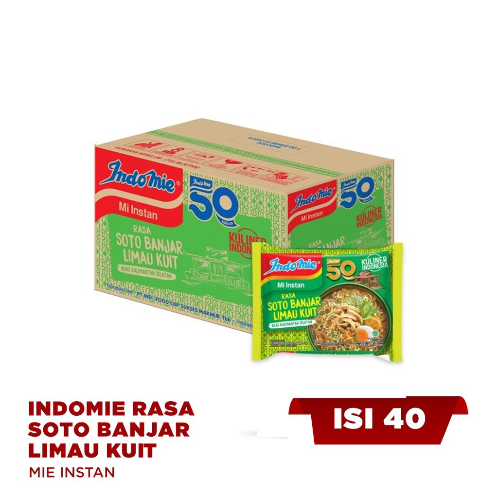 

1 Dus - Indomie Soto Banjar Limau Kulit isi 40 PCS Indofood Harga termurah