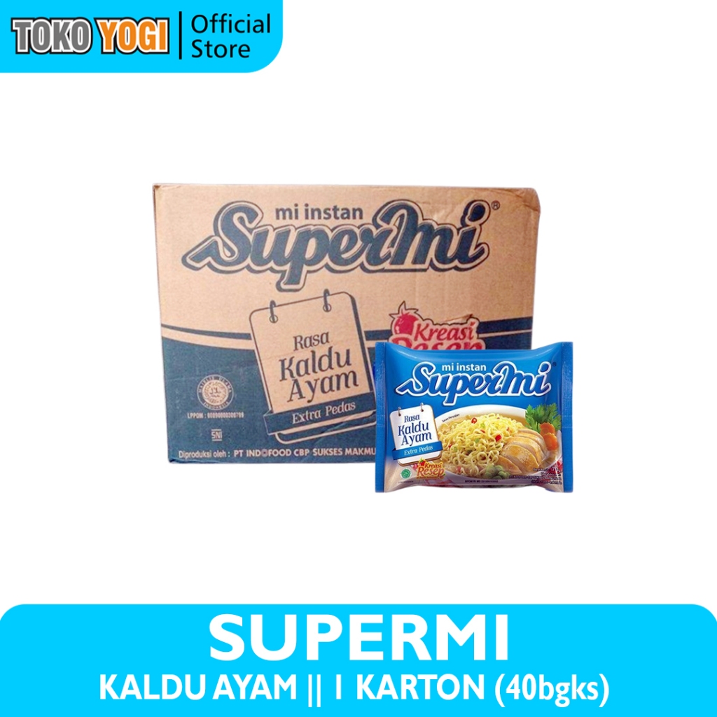

SUPERMI MIE INSTAN KUAH KALDU AYAM 70g || 1KARTON (40bgks)