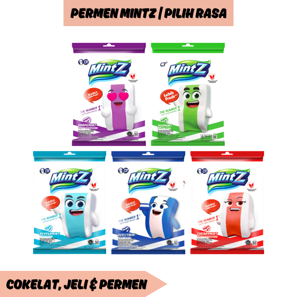 

Mintz Permen Chewy Kunyah Berbagai Varian Pilih Rasa