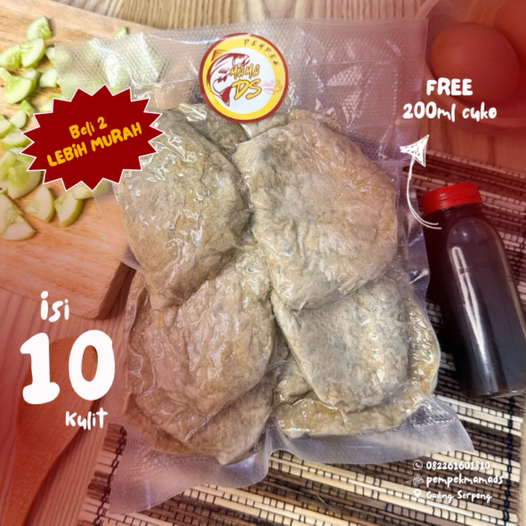 

Pempek Frozen Kulit Paket Isi 10 pcs Premium - Stok Frozen Food Makanan Beku Rumah Homemade Sehat Siap Goreng