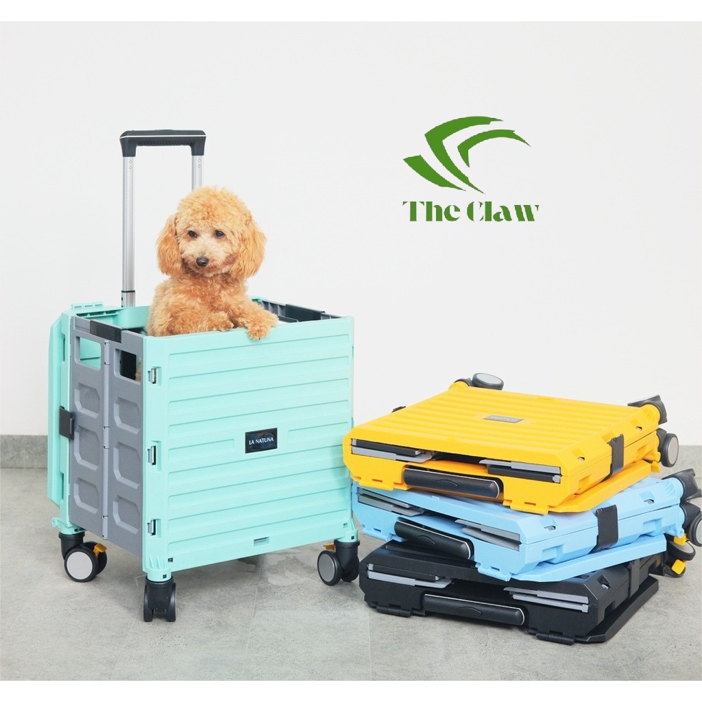 (The Claw) Trolley Box Anjing Kucing Ukuran Besar Troli Lipat Stroller Keranjang Belanja Sayur