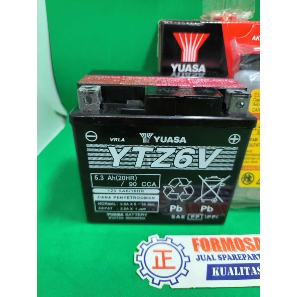 AKI KERING YUASA YTZ6V MOTOR PCX, VARIO 125/150 YUASA YTZ6V ORIGINAL