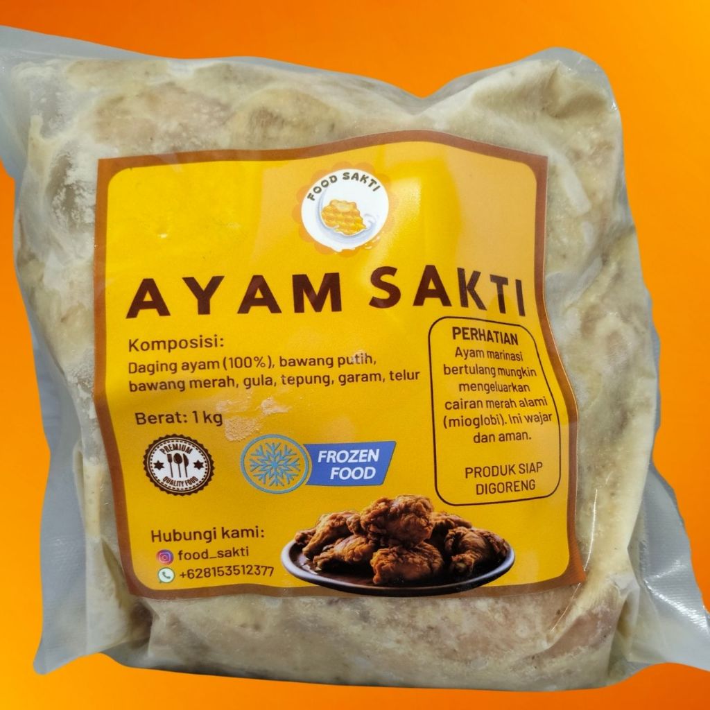 

Halal 12 Potong (pcs) Ayam Frozen Beku Marinasi Ayam Sakti Fried Chicken Gurih Nikmat Enak