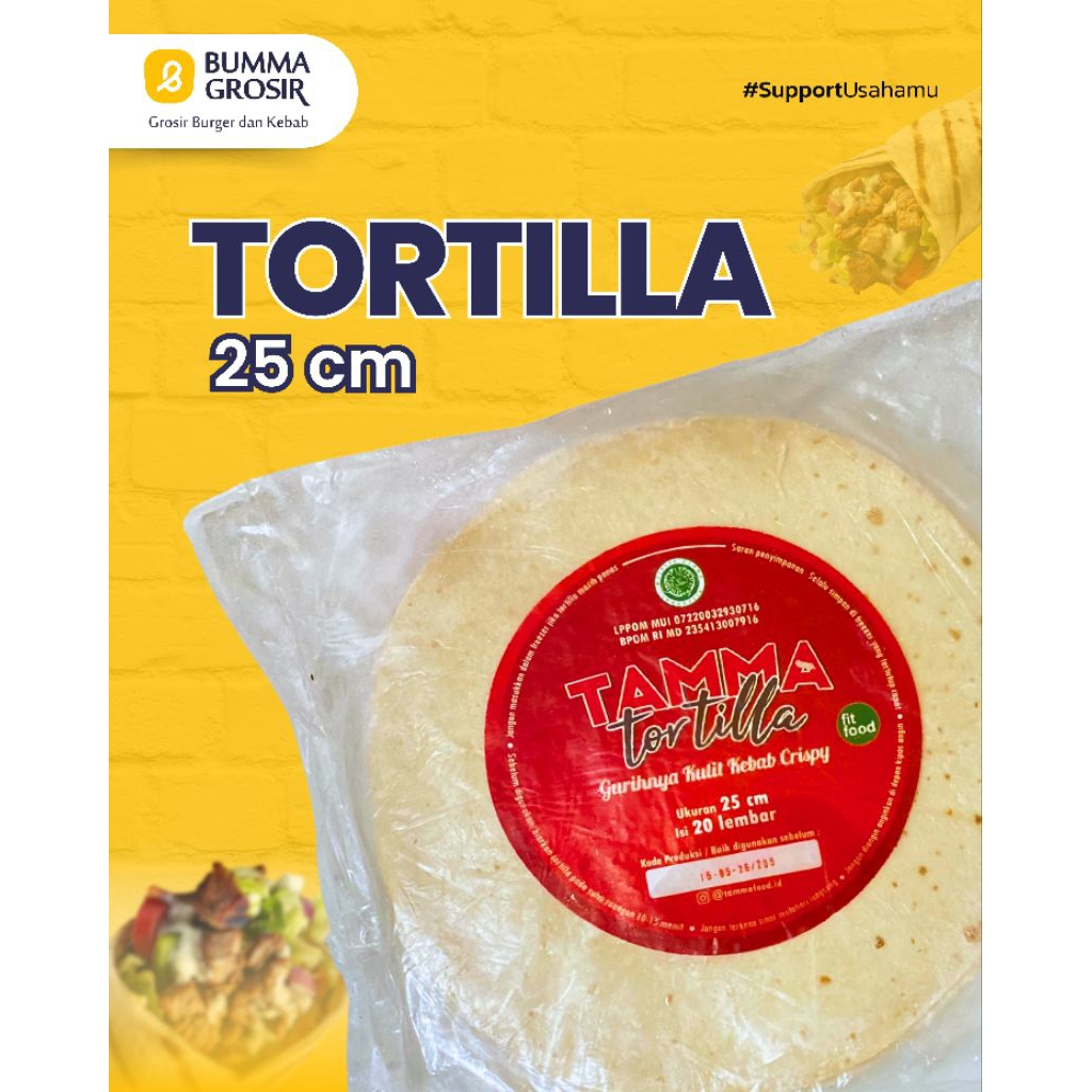

Tamma kulit Kebab Sedang - Kulit Kebab- Tortilla Kebab-isi 20 pcs-uk 23cm