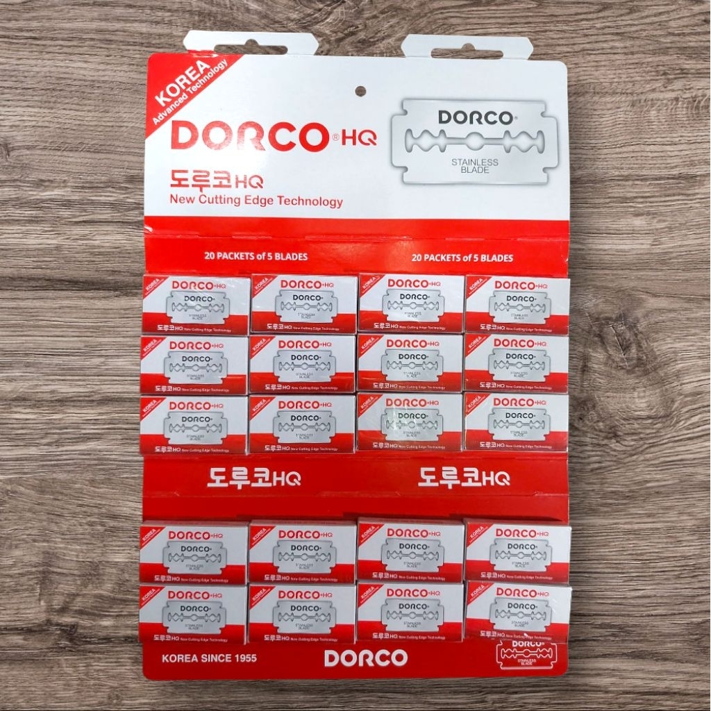 Pisau Silet DORCO 1 Papan Isi 100 Pcs Stainless Blade