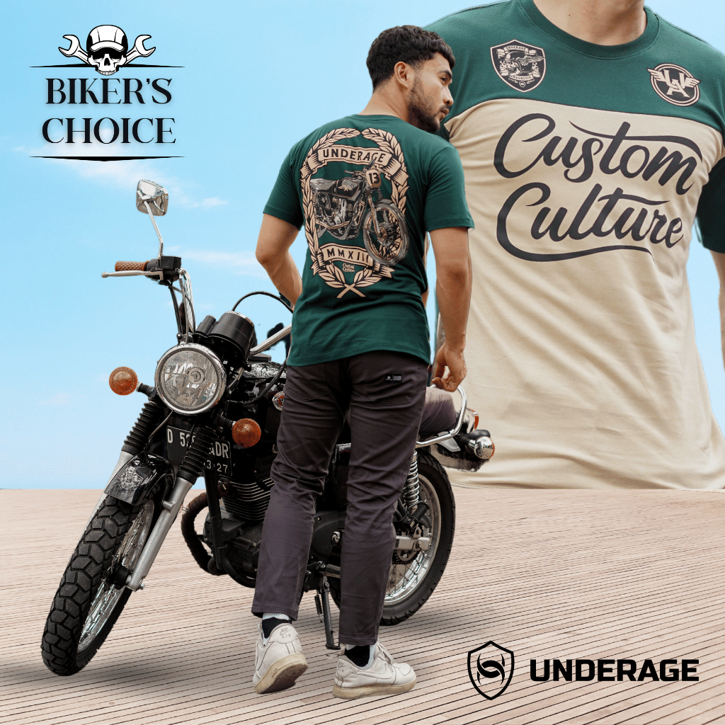 Underage Short Sleeve Custom Culture | Bikers Apparel kaos Motor Vintage Custom Classic Moge Club