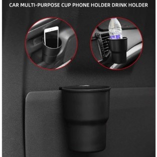 AutoShop Car Cup Holder 3in1 Tempat Botol Tong Sampah Gantung Ac Pintu Mobil / Tong Sampah Kecil Asb