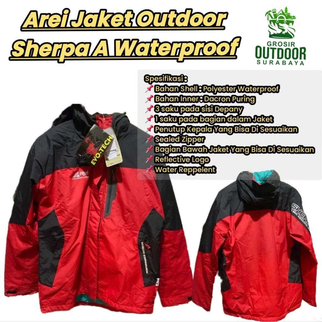 jaket outdoor Arei Sherpa a Waterproof